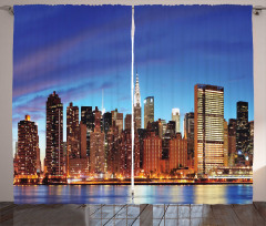 Manhattan Town Panorama Curtain