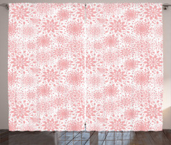 Monochrome Simplistic Floral Curtain