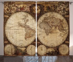 Historic Old Atlas Curtain