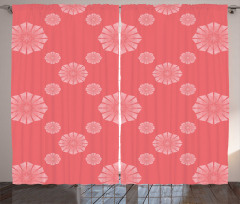 Monotone Polygon Flowers Curtain