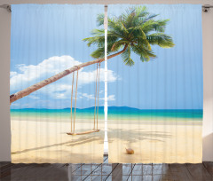 Coconut Palms Island Curtain