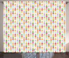 Repeated Colorful Shapes Curtain