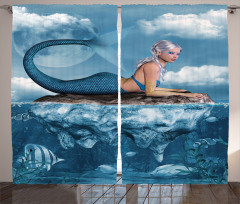 Mythical Sea Graphic Curtain