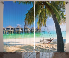 Caribbean Tropical Coast Curtain