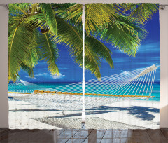 Sandy Palm Coconut Sea Curtain