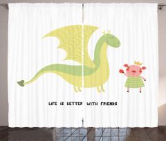 Life is Better with Friends Curtain