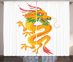 Fierce Animal Cartoon Design Curtain