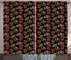 Colorful Ornamental Snakes Curtain