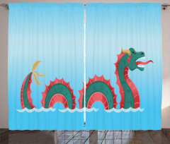 Sea Monster in the Ocean Curtain