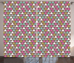 Colorful Vintage Triangles Curtain