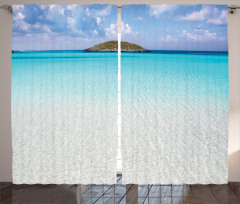 Carribean Ocean Island Curtain