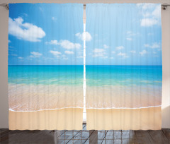 Tropical Sea Coast Sky Curtain