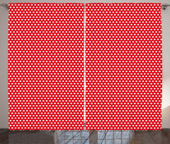 Vivid Retro Dots Art Curtain