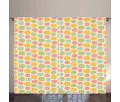 Colorful Sunflowers Ornament Curtain