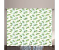 Tropical Watercolor Palm Curtain