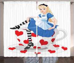Alice with Cup Curtain