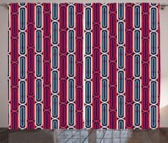 Colorful Retro Revival Curtain