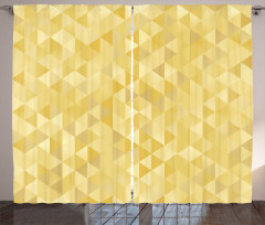 Pastel Monochrome Triangles Curtain