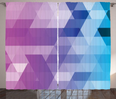 Fuchsia and Aqua Tones Art Curtain