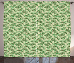 Jungle Foliage Luau Vibes Curtain