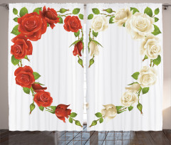 Heart Bouquet Romantic Curtain