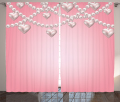 Heart Pearl Necklace Curtain
