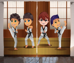 Children Martial Arts Dojo Curtain