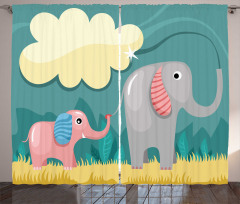 Pastel Baby Animal Curtain