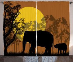 Animals and Trees Curtain