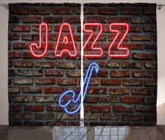 All Jazz Sign Brick Wall Curtain