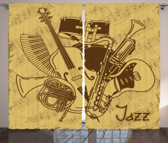 Jazz Music Equipments Curtain