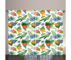 Layout of Colorful Flowers Curtain