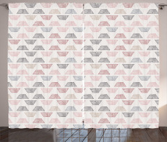 Hatched Trapezoids Art Curtain