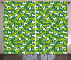 Modern Geometric Formation Curtain