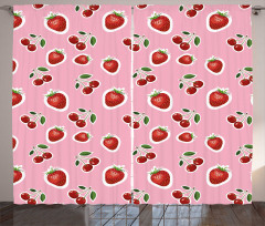 Strawberries and Cherries Curtain