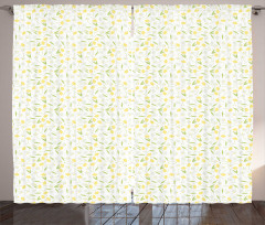 Narcissus and Dots Pattern Curtain