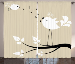 2 Birds on a Branch Curtain