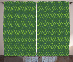 Mini Shamrock Leaves Pattern Curtain