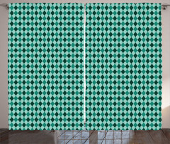 Argyle Inspired Pattern Curtain