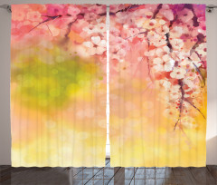 Sakura Floral Beauty Curtain