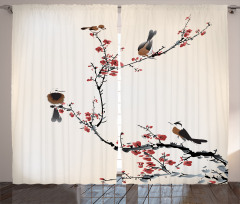 Oriental Illustration Curtain