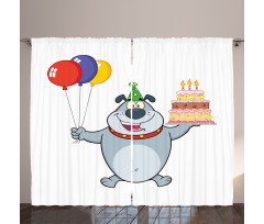 Bulldog Balloons and Cake Curtain