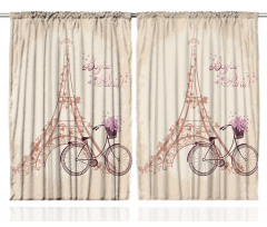 French Eiffel Tower Curtain