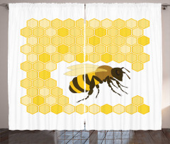 Single Bugnd Hexagons Curtain