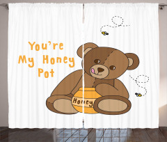 You're My Honey Pot Bear Curtain