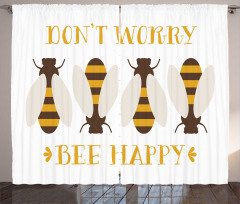 Don't Worry Bee Happy Curtain