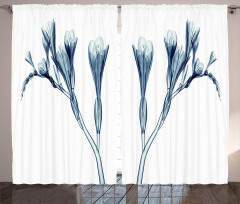Abstract Modern Floral Curtain