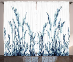 Wild Orchid Flowers Curtain