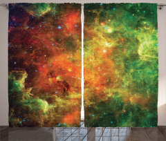 Cosmos Space Planet Curtain