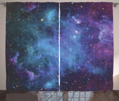 Galaxy Stars in Space Curtain